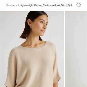 Quince Cream Lightweight Cotton-Cashmere Crewneck Sweater